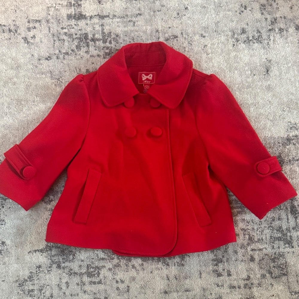 Red Girl’s Holiday Dress Coat